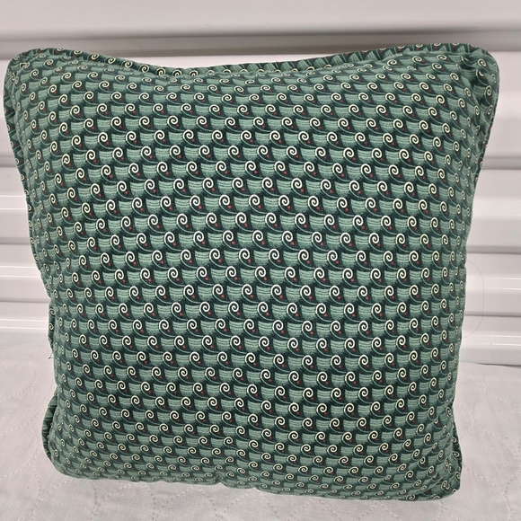 Vtg Handmade Christmas Crosstitched Folk Art Throw Pillow Ceramic Ornaments EUC - Picture 5 of 15